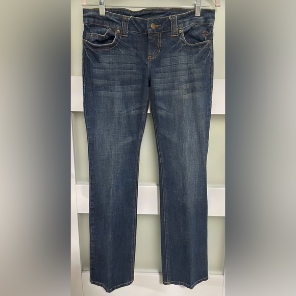 👖 Harley-Davidson Blue Boot Cut Women's Jeans EUC - Picture 1 of 7